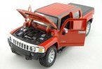 Black / Red 1:26 Diecast 2009 Hummer H3T Pickup Truck Model