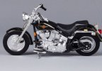 Black Diecast Harley Davidson FLSTF Fat Boy 1:18 Scale