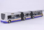 1:50 Scale Red / Silver Three Carriages Super Cruiser Bus Model
