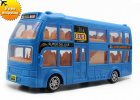 Large Scale Blue Kids Plastics Electric Double Decker Bus Toy