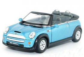 Kids 1:36 Blue / Yellow / Silver / Red Diecast Mini Cooper S Toy