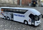 White Real Madrid CF Painting Kids Diecast Coach Bus Toy