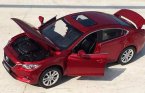 Red / White Kids Pull-Back Function 1:32 Diecast Mazda Atenza