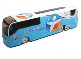Blue 1:50 Scale TOUR DE FRANCE Bouygues Bus Model