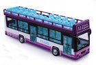 1:48 Scale Kid NO.12 Route Purple Diecast Double Decker Bus Toy