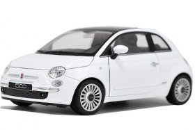 1:24 Scale White Welly Diecast 2007 Fiat 500 Model