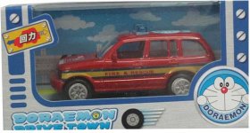 Kids Mini Scale Red Doraemon Fire Rescue Car Toy