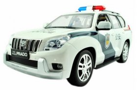 White 1:16 Scale Police R/C Toyota LAND CRUISER PRADO Toy