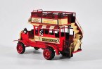 1:18 Scale Red Tinplate MercedesBenz Double Decker Bus Model
