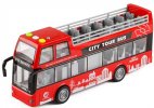 Large Scale Red /Blue Plastic Double Decker Sightseeing Bus Toy