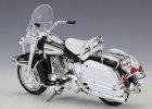 White 1:18 Diecast Harley Davidson 1966 FLH Electra Glide Model