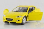 Kids 1:36 Black / Red / Silver / Yellow Diecast Mazda RX-8 Toy
