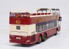 1:43 Scale Wine Red Diecast AnKai Sightseeing Double Dekcer Bus