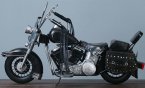 Black Handmade Large Scale Tinplate 1948 Harley Davidson
