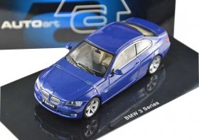 Blue 1:43 Scale Autoart Diecast BMW 3 Series Coupe Model