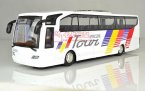 Kids Large Scale White / Blue Electric Tour Bus Toy