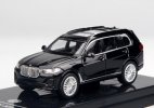 Black / White Paragon 1:64 Scale Diecast BMW X7 SUV Model