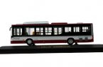 1:64 Scale Gray-Red Diecast HuangHai Beijing City Bus Model