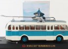 1:64 Blue-White Diecast Old BeiJing BK540 Trolley Bus Model