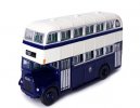 Blue-White Kids Diecast Hong Kong Daimler Double Decker Bus Toy