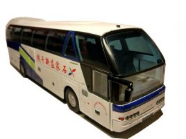 White-Blue 1:43 Scale Die-Cast Neoplan Bus Model