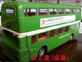 1:76 Green DAIMLER Fleetline London Double Decker Bus Model