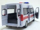 White Kids Diecast Ford Transit Ambulance Van Bus Toy