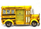 Large Scale Yellow Tinplate School Bus Shape Photo Frame