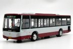 1:43 Scale White-Red Diecast Foton BJ6123C7C4D City Bus Model