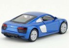 White / Blue Kids 1:36 Scale Welly 2016 Diecast Audi R8 V10 Toy