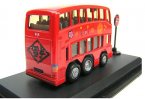 Mini Scale Cool Red Kids Hong Kong Double-Decker City Bus Toy