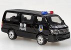 1:64 Scale Black Police Diecast Jinbei Hiace Classic Van Model