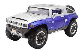 1:18 Scale Silver / Blue Maisto Diecast Hummer HX Concept SUV