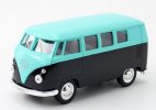 Kids Blue-Black Welly 1:36 Scale Diecast 1963 VW T1 Bus Toy