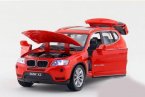 White / Red / Orange 1:32 Scale Kids Diecast BMW X3 SUV Toy