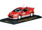 Red 1:43 Scale IXO Diecast Peugeot 307 WRC Model