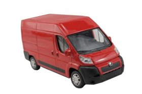 Red 1:43 Scale Diecast Peugeot EXPERT Model