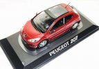 Red 1:43 Scale NOREV Diecast Peugeot 207 Model