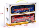 Kids Blue And Red Plastics Two Bus Toys