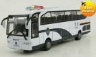 1:50 Scale White Police Bus Theme Five Opening Doors Bus Toy
