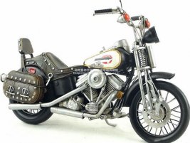 Medium Scale Handmade Tinplate Vintage Harley Davidson Model