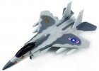 Gray / White / Yellow Kids Die-Cast F-15 Eagle Fighter Toy