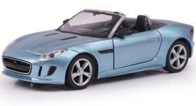White / Blue / Orange 1:36 Diecast Jaguar F-Type Roadster Toy
