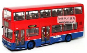 1:76 Scale NO.4 Red London Double Decker Bus Model