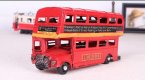 Small Scale Red Tinplate NO. 15 London Double-decker Bus Model