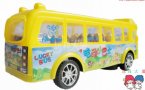 Kids Yellow / Red Plastics Cartoon Design Electric Bus Toy