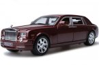 Wine Red / Black / Golden 1:24 Diecast Rolls-Royce Phantom Toy