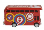 1:87 Mini Scale Red Coca Cola Olympic Double Decker Bus Toy