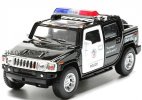 White-Black Kids 1:40 Police Diecast Hummer H2 Pickup Truck Toy