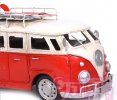 Large Scale Red-White Ancient Style Bus Model